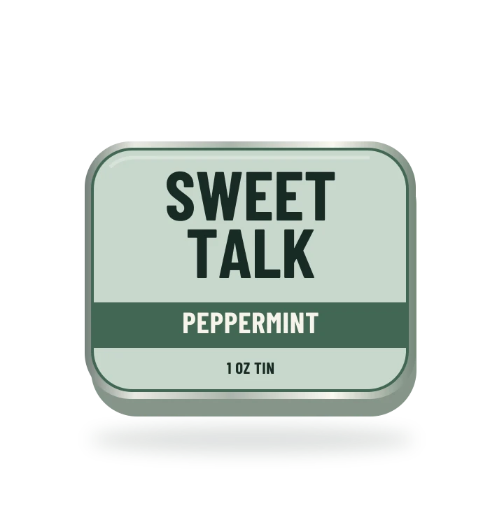 Original fictional SWEET TALK Peppermints packaging illustration for the COUNTERPART wholesale demo