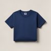 Driftwood Field Tee in Navy — crew-neck cotton t-shirt, folded on a light grey backdrop