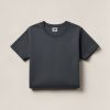 Ember Field Tee in Charcoal — crew-neck cotton t-shirt, folded on a light grey backdrop
