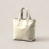 Granite Tote in Cream — canvas tote bag with two flat handles on a light grey backdrop