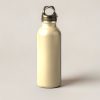 Ridgeline Steel Bottle in Sand — tall insulated steel water bottle with a screw-on cap and carry loop on a light grey backdrop