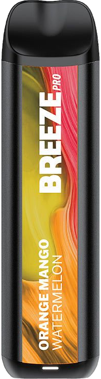 Breeze Pro disposable vape, Orange Mango Watermelon flavor