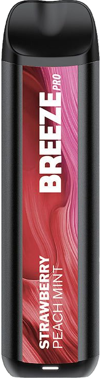 Breeze Pro disposable vape, Strawberry Peach Mint flavor