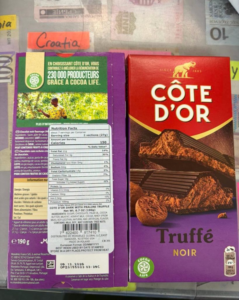 Côte d'Or Truffé chocolate