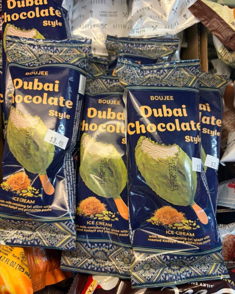 Dubai-style chocolate ice cream bars