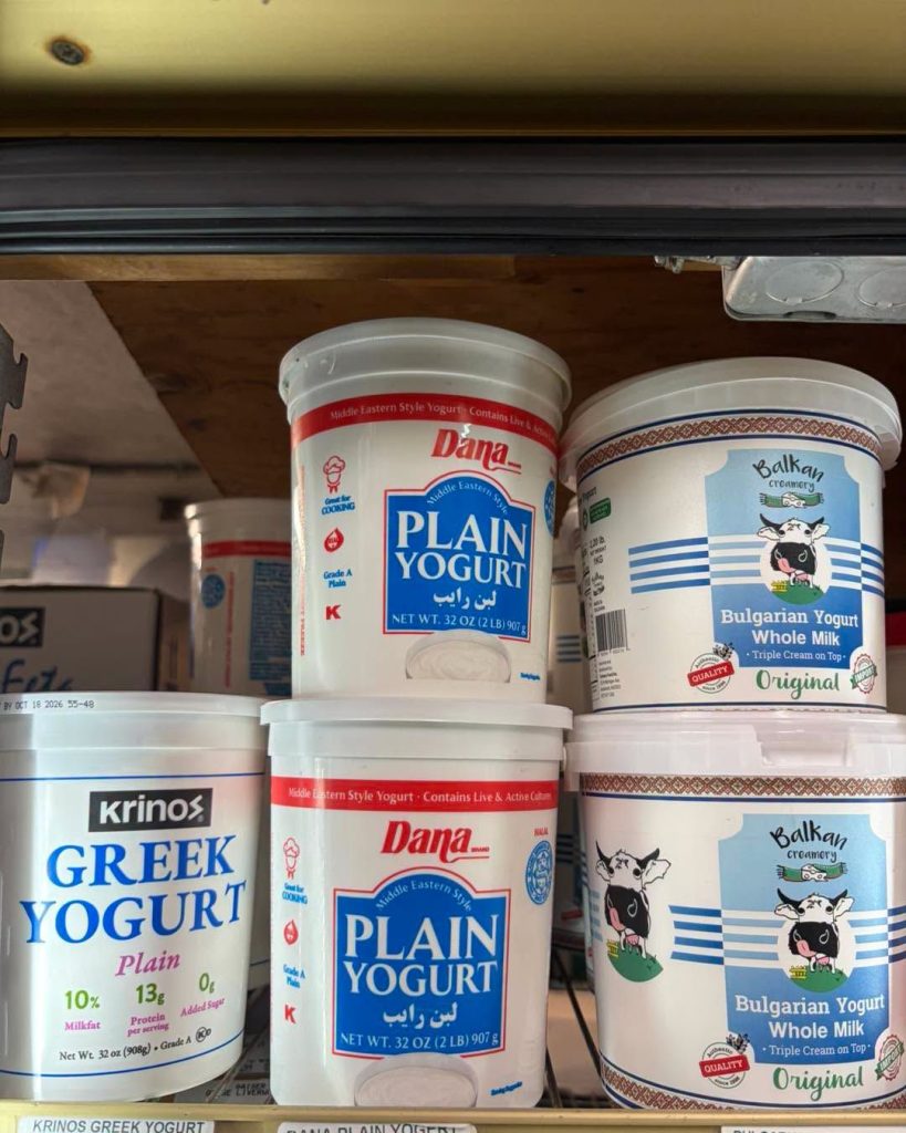 Greek and Bulgarian yogurt