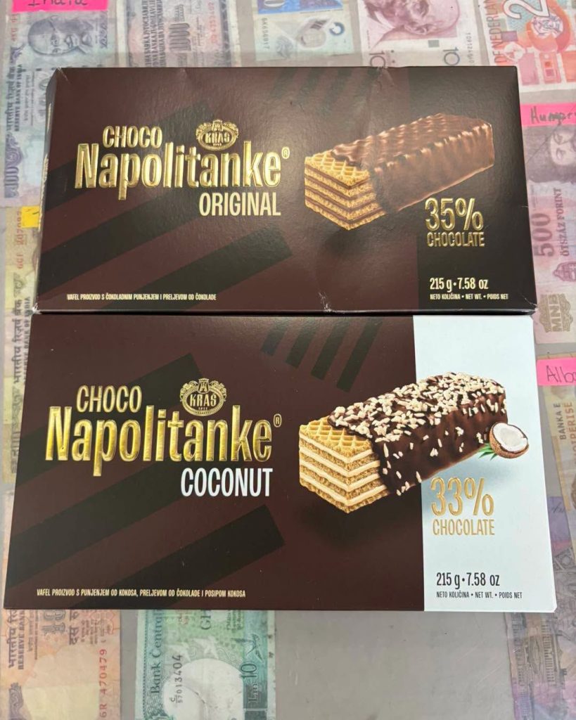 Kraš Napolitanke chocolate and coconut wafers