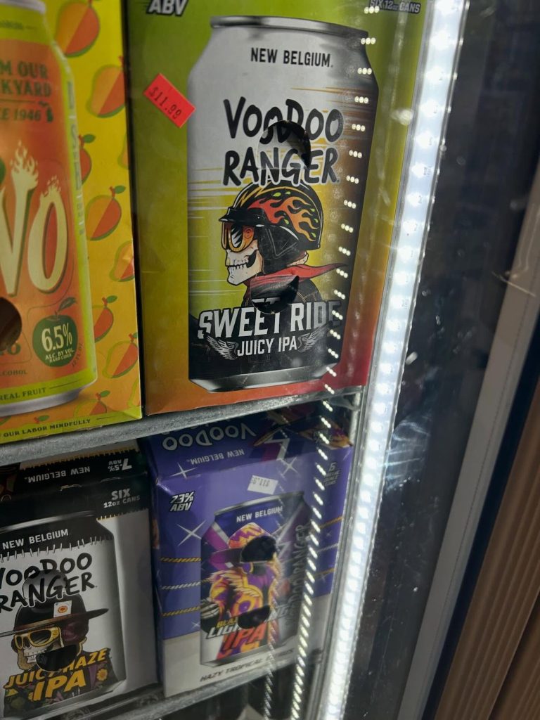 New Belgium Voodoo Ranger IPA in the cooler