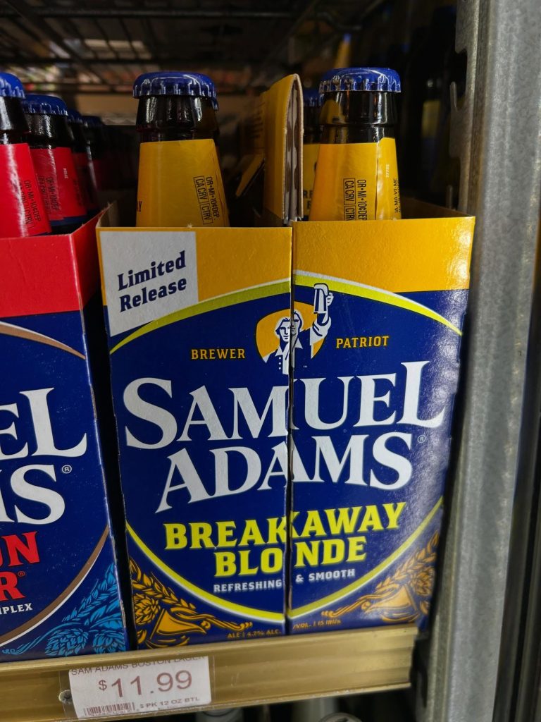 Samuel Adams Breakaway Blonde in the cooler