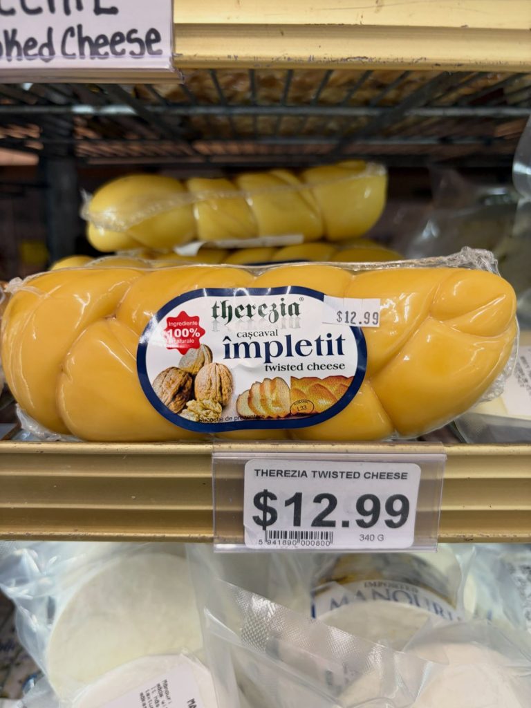 Smoked braided cheese
