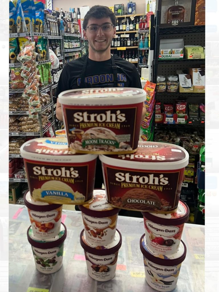 Stroh's ice cream pints