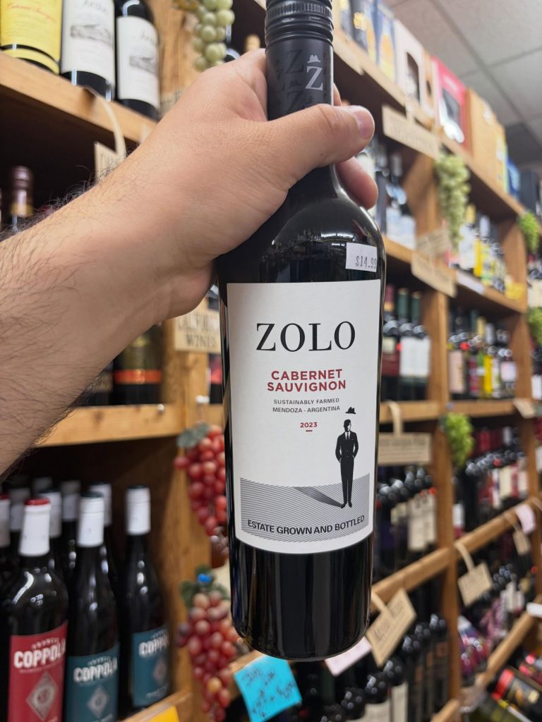 Zolo cabernet sauvignon pulled from the shelf