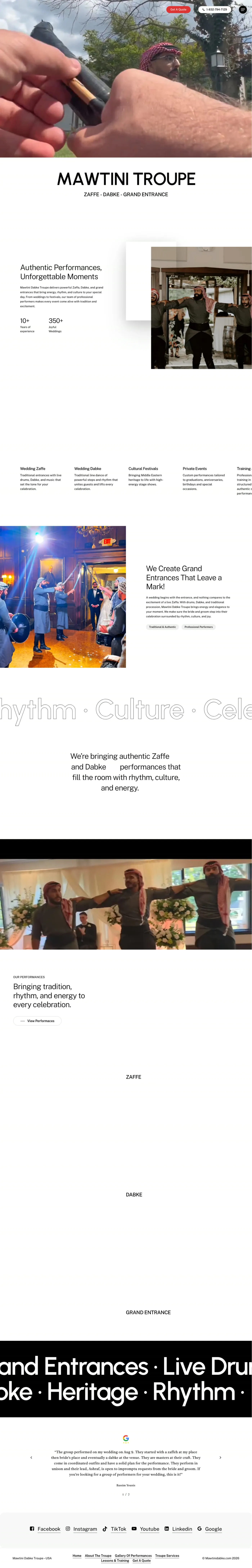 Mawtini Dabke Troupe website