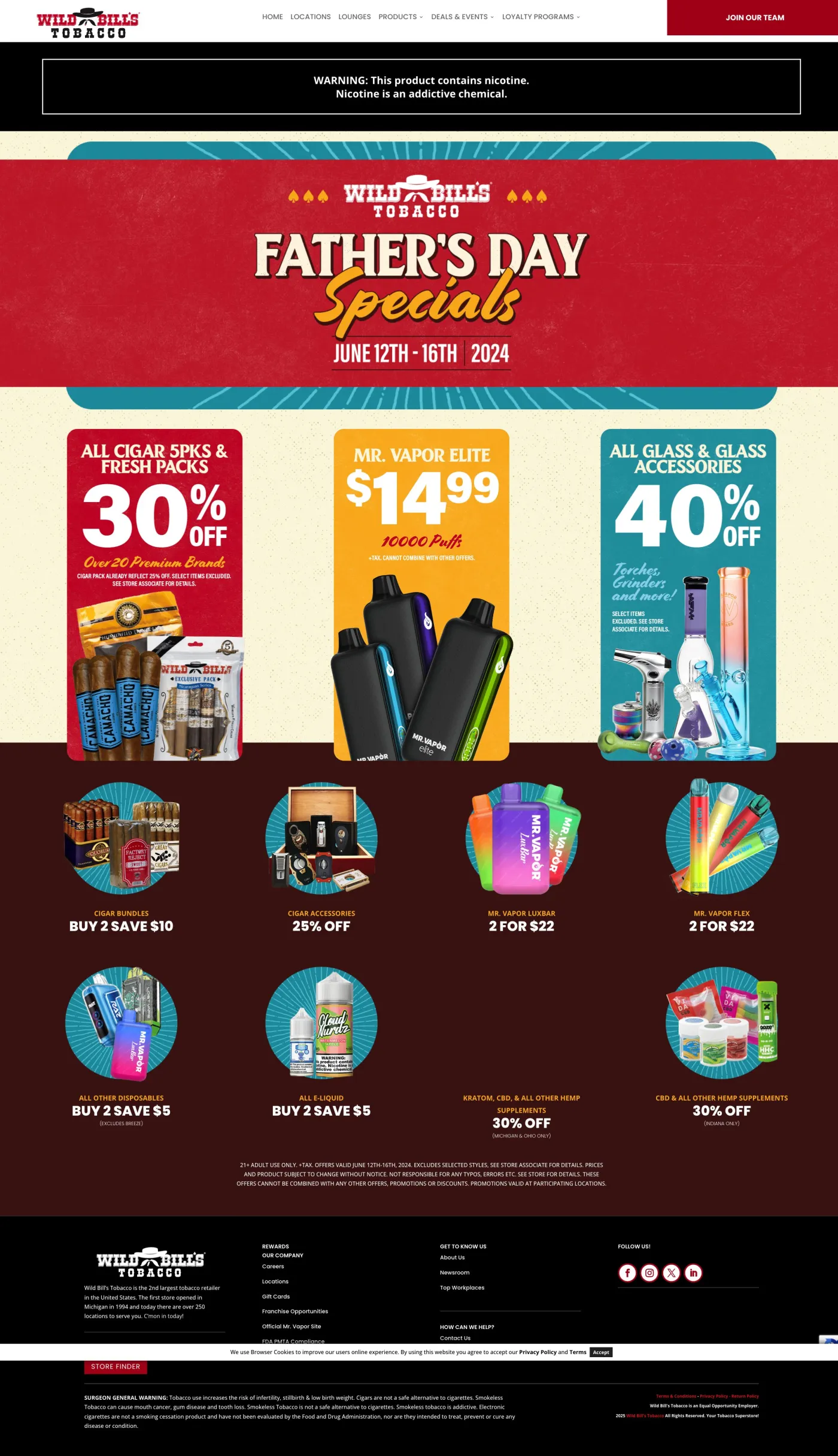Father's Day Sales Landing website