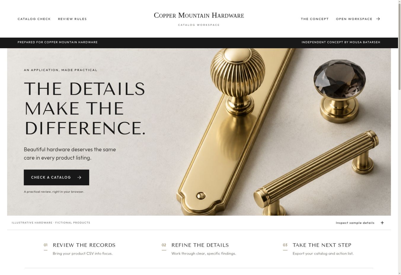 Copper Mountain Catalog Workspace website preview