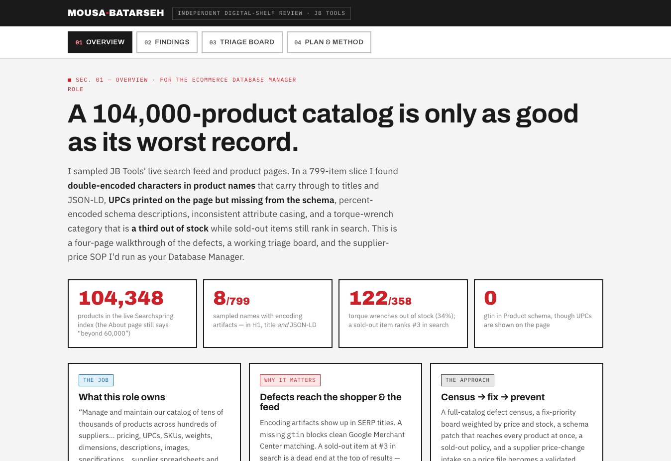 JB Tools website preview