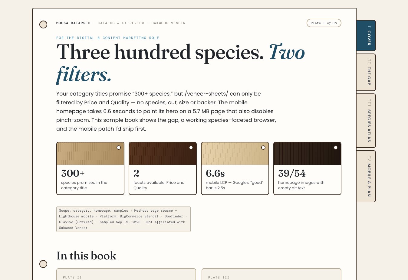 Oakwood Veneer website preview