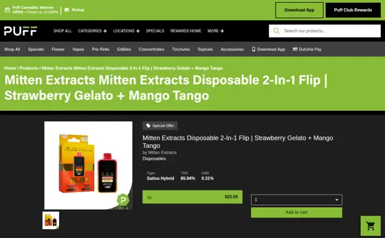 Screenshot of One product page, store-scoped, captured 2026-09-29